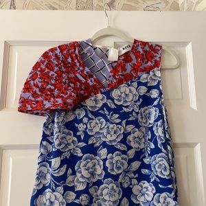 MSGM Silk Blouse w/ Unique Shoulder. Sz 40/ XS - S